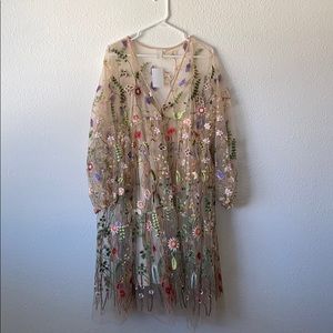 Floral Embroidered Dress & Slip